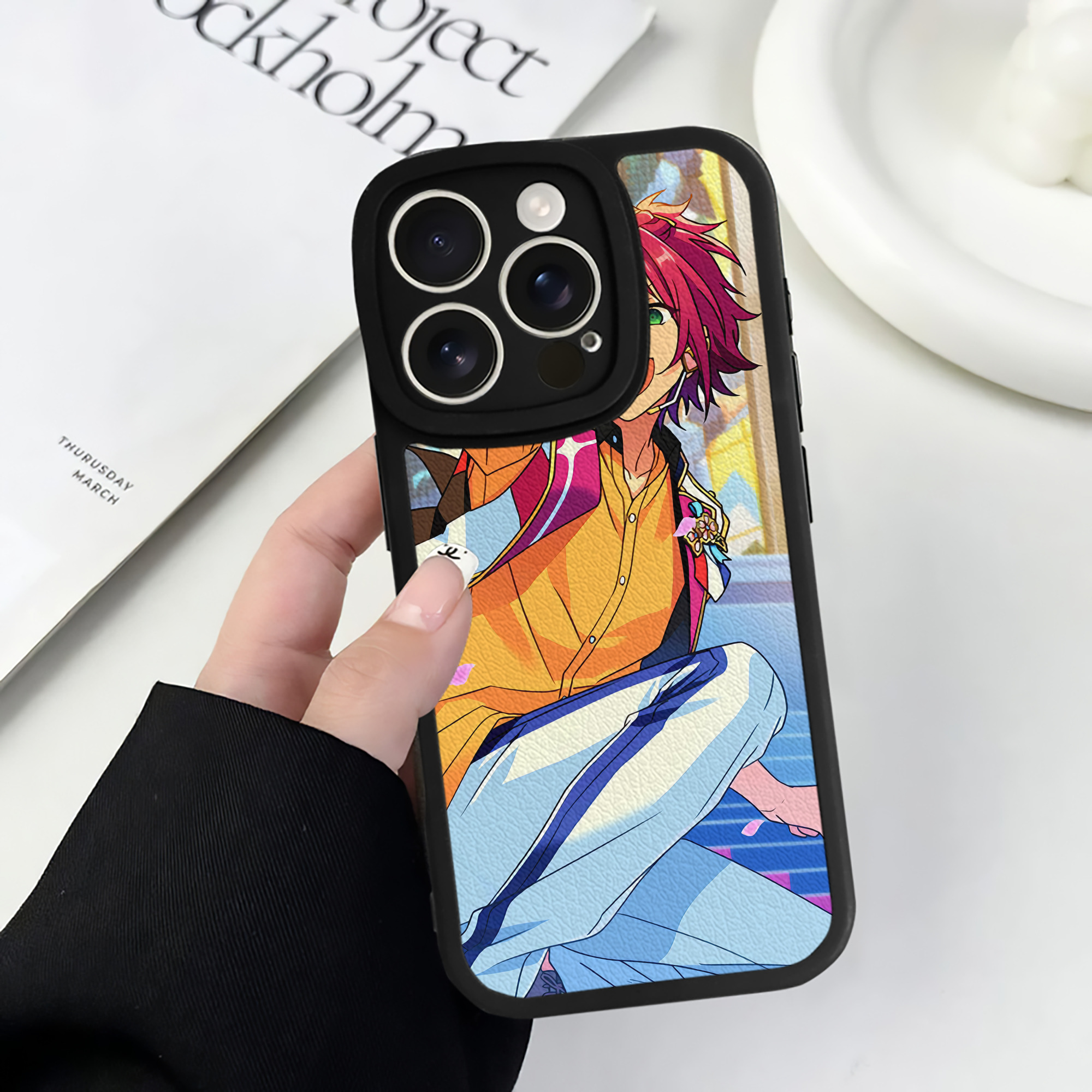 （画像用） あんさんぶるスターズ! Ensemble Stars 【iPhone 16シリーズ対応】シリコンスマホケース（レザー調） 材質：シリコン